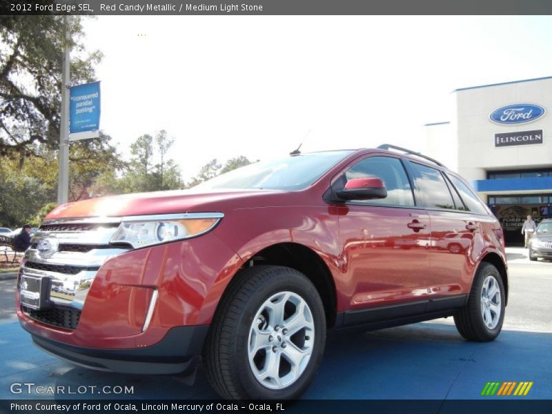 Red Candy Metallic / Medium Light Stone 2012 Ford Edge SEL