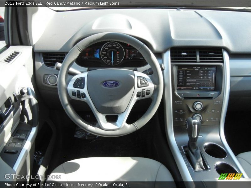 Red Candy Metallic / Medium Light Stone 2012 Ford Edge SEL