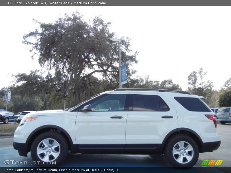 White Suede / Medium Light Stone 2012 Ford Explorer FWD