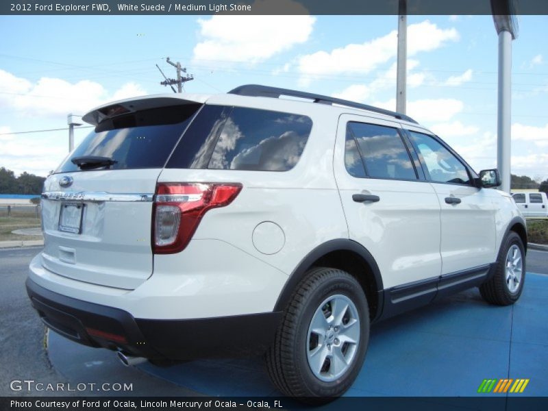 White Suede / Medium Light Stone 2012 Ford Explorer FWD