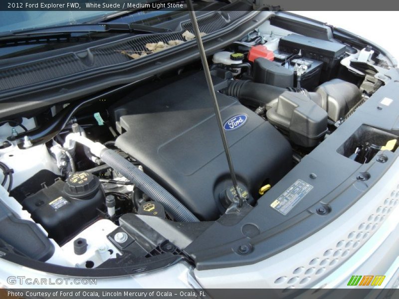 White Suede / Medium Light Stone 2012 Ford Explorer FWD