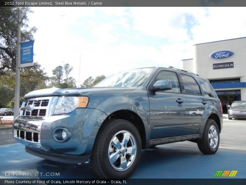 Steel Blue Metallic / Camel 2012 Ford Escape Limited