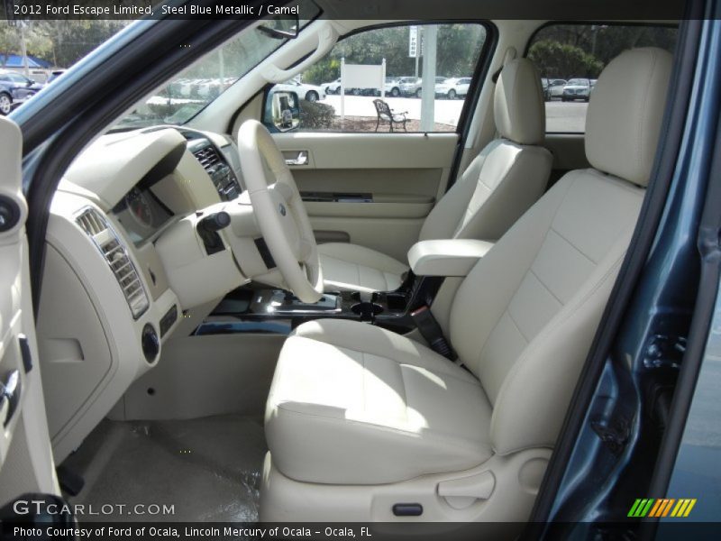 Steel Blue Metallic / Camel 2012 Ford Escape Limited