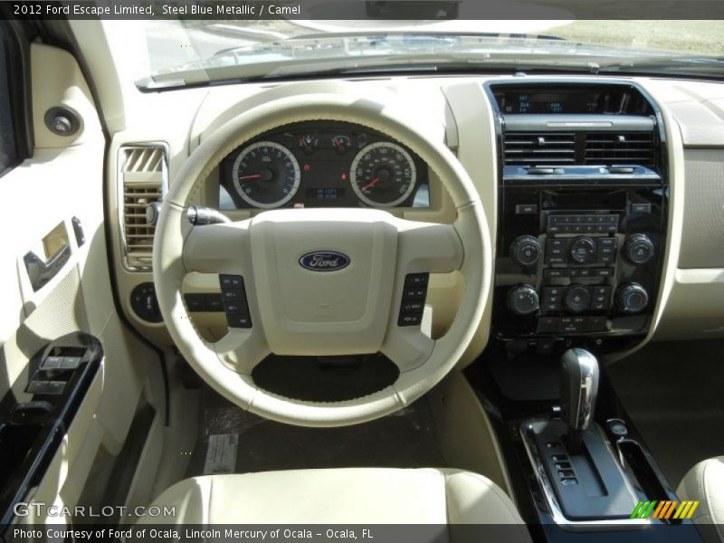 Steel Blue Metallic / Camel 2012 Ford Escape Limited