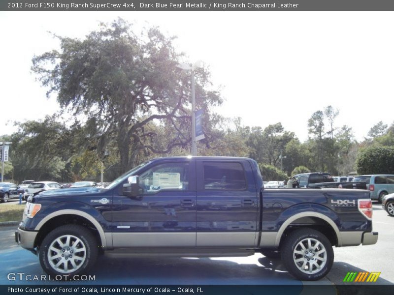 Dark Blue Pearl Metallic / King Ranch Chaparral Leather 2012 Ford F150 King Ranch SuperCrew 4x4