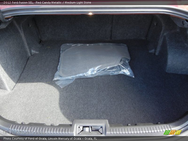 Red Candy Metallic / Medium Light Stone 2012 Ford Fusion SEL