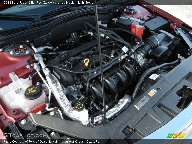 Red Candy Metallic / Medium Light Stone 2012 Ford Fusion SEL