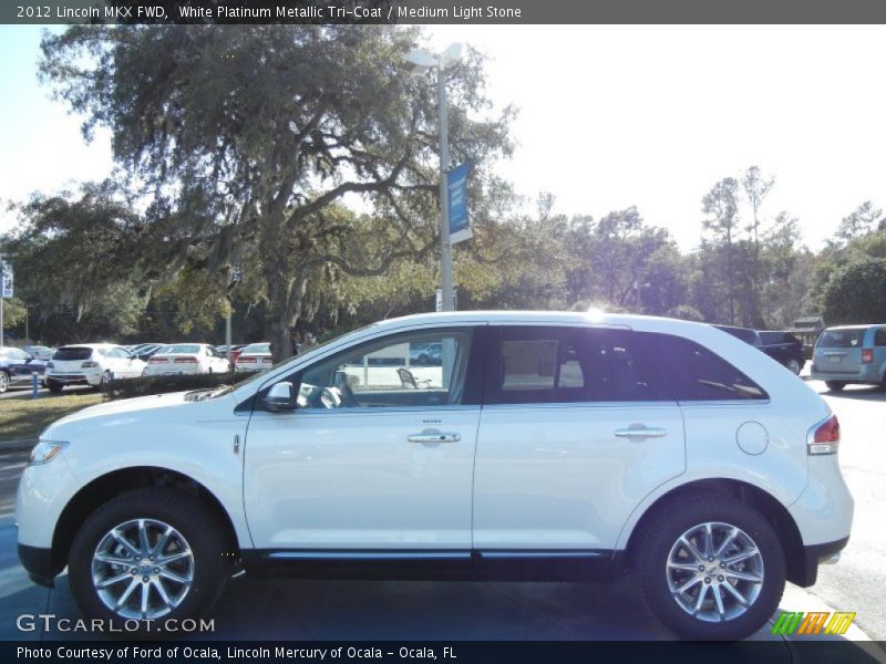 White Platinum Metallic Tri-Coat / Medium Light Stone 2012 Lincoln MKX FWD