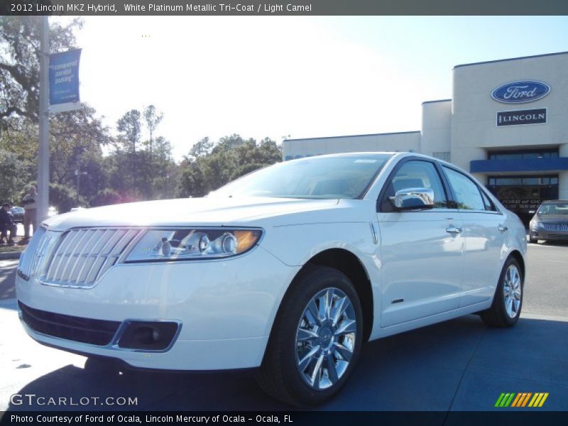 White Platinum Metallic Tri-Coat / Light Camel 2012 Lincoln MKZ Hybrid