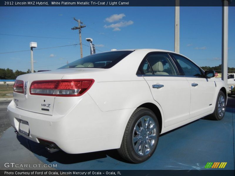 White Platinum Metallic Tri-Coat / Light Camel 2012 Lincoln MKZ Hybrid