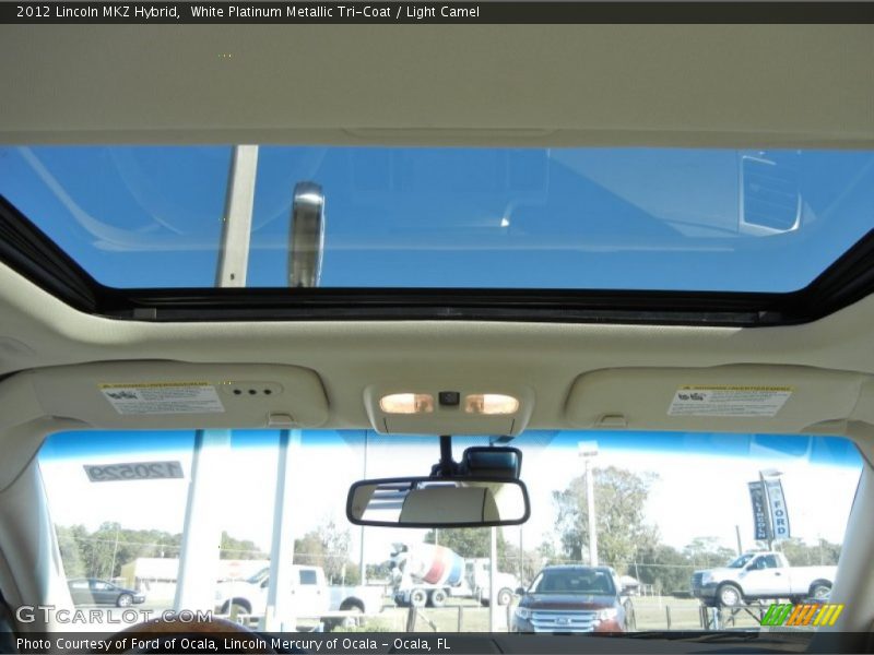 White Platinum Metallic Tri-Coat / Light Camel 2012 Lincoln MKZ Hybrid