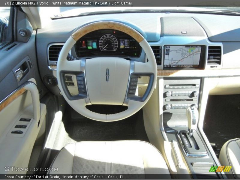 White Platinum Metallic Tri-Coat / Light Camel 2012 Lincoln MKZ Hybrid