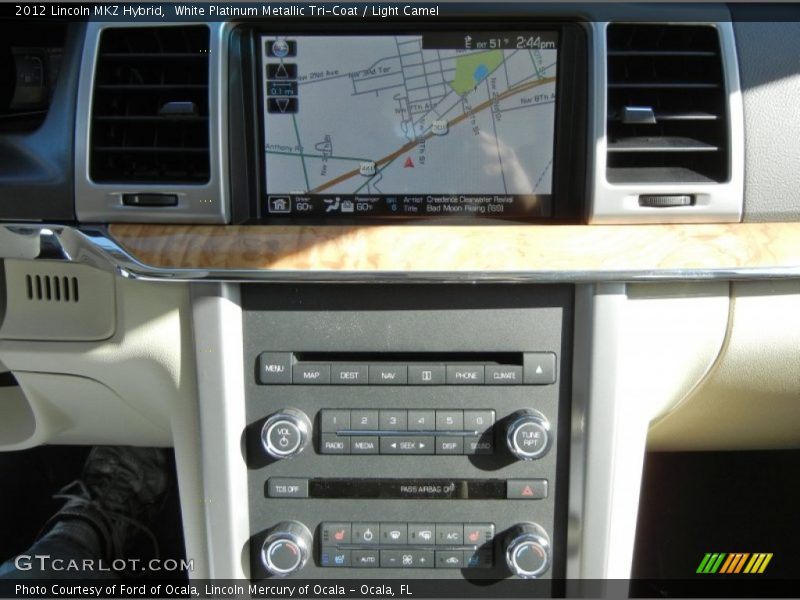 White Platinum Metallic Tri-Coat / Light Camel 2012 Lincoln MKZ Hybrid