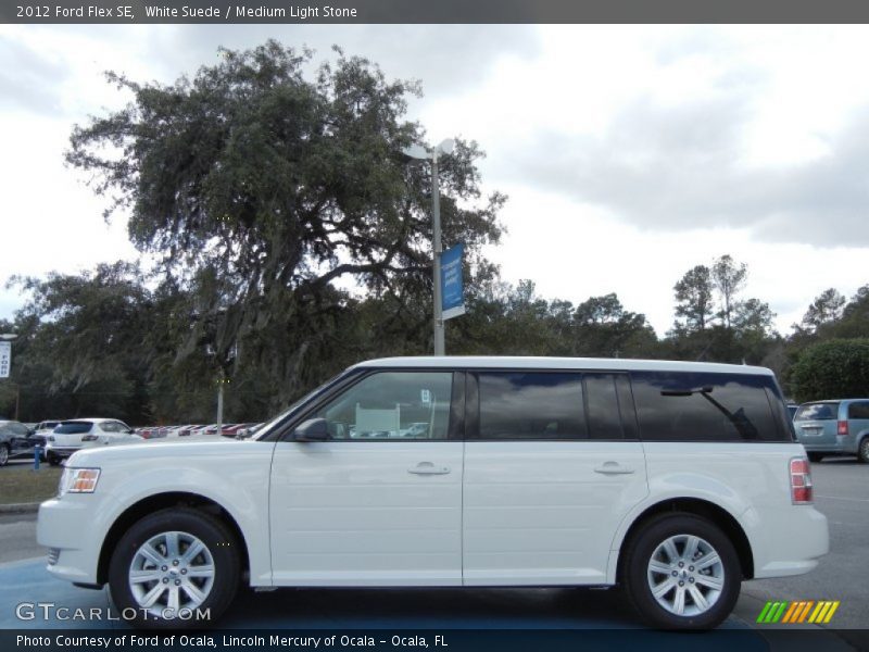 White Suede / Medium Light Stone 2012 Ford Flex SE