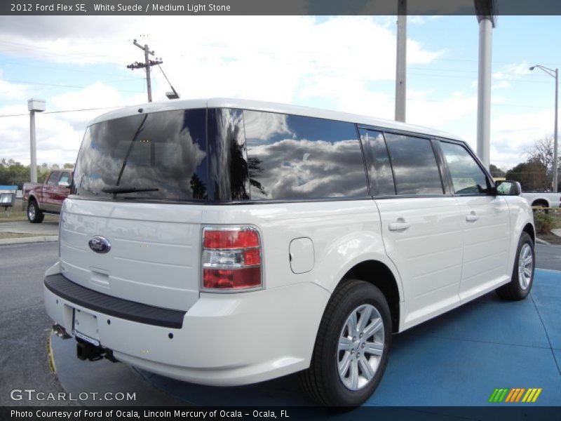 White Suede / Medium Light Stone 2012 Ford Flex SE