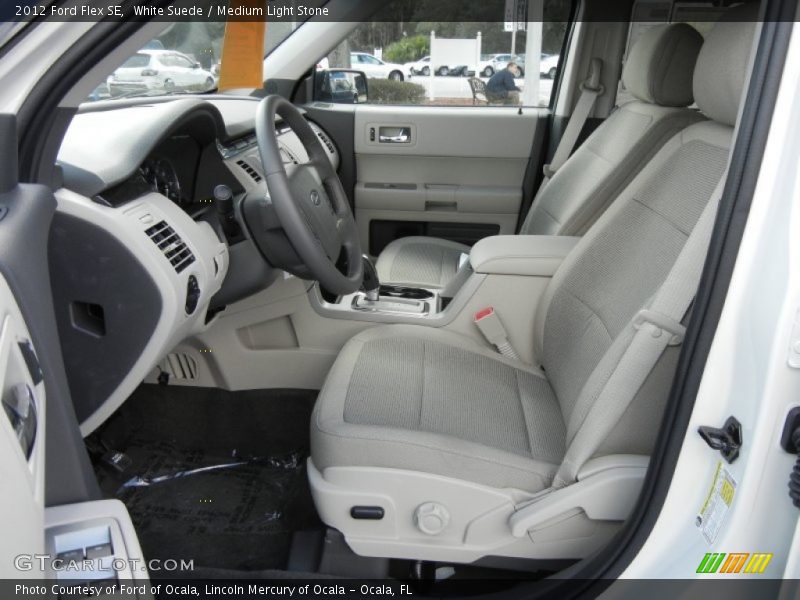 White Suede / Medium Light Stone 2012 Ford Flex SE