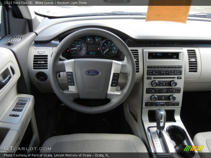 White Suede / Medium Light Stone 2012 Ford Flex SE