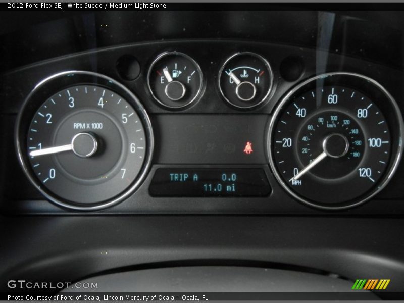 White Suede / Medium Light Stone 2012 Ford Flex SE