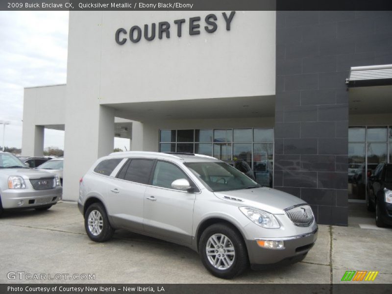 Quicksilver Metallic / Ebony Black/Ebony 2009 Buick Enclave CX