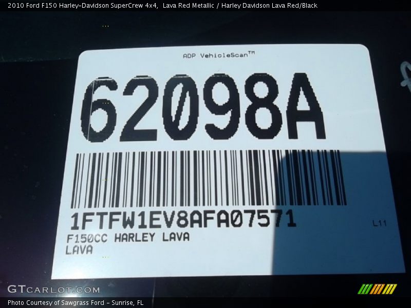 Lava Red Metallic / Harley Davidson Lava Red/Black 2010 Ford F150 Harley-Davidson SuperCrew 4x4