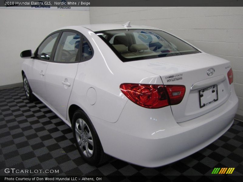 Nordic White / Beige 2010 Hyundai Elantra GLS