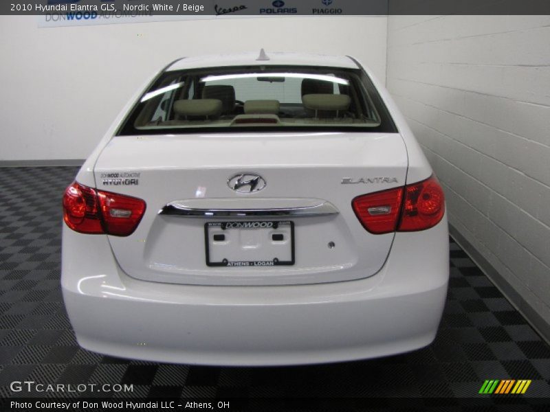 Nordic White / Beige 2010 Hyundai Elantra GLS