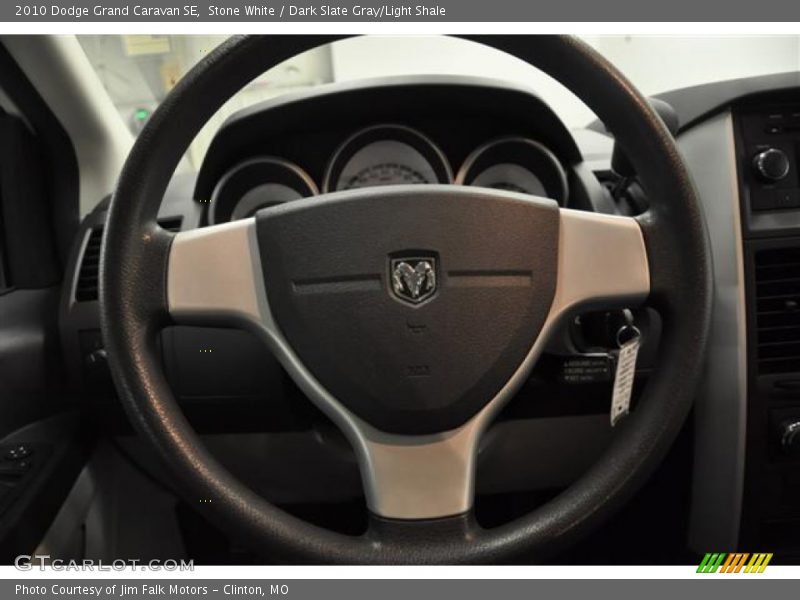 Stone White / Dark Slate Gray/Light Shale 2010 Dodge Grand Caravan SE