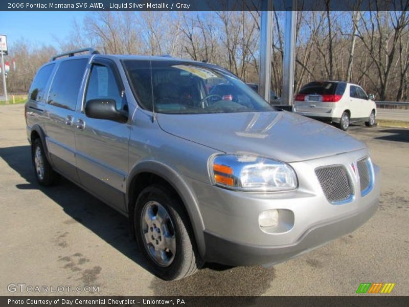 Liquid Silver Metallic / Gray 2006 Pontiac Montana SV6 AWD