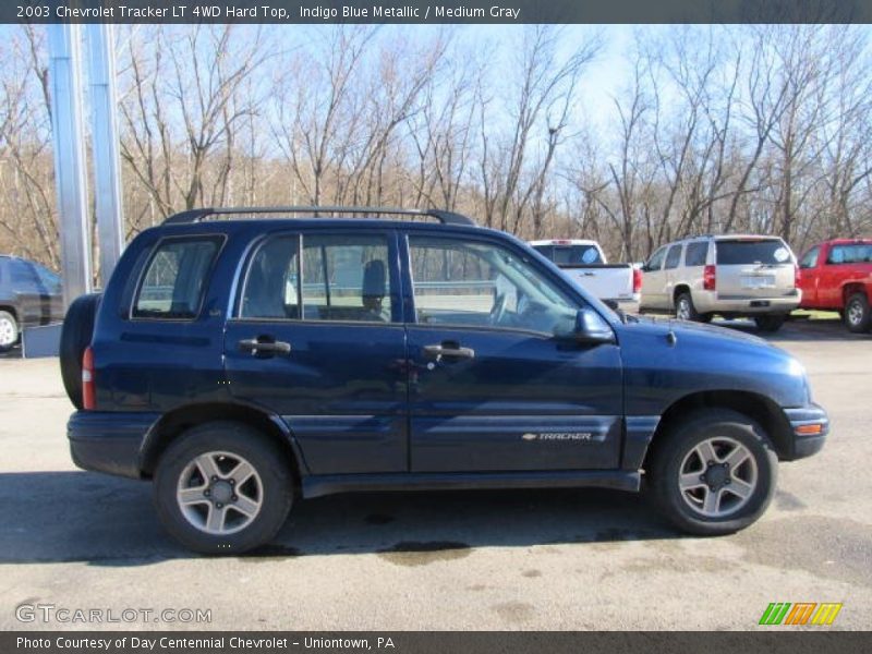 Indigo Blue Metallic / Medium Gray 2003 Chevrolet Tracker LT 4WD Hard Top
