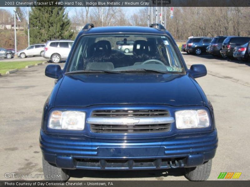 Indigo Blue Metallic / Medium Gray 2003 Chevrolet Tracker LT 4WD Hard Top