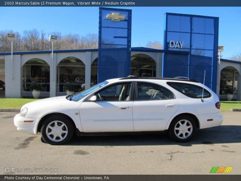 Vibrant White / Medium Graphite 2003 Mercury Sable LS Premium Wagon