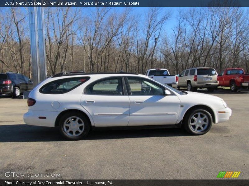 Vibrant White / Medium Graphite 2003 Mercury Sable LS Premium Wagon