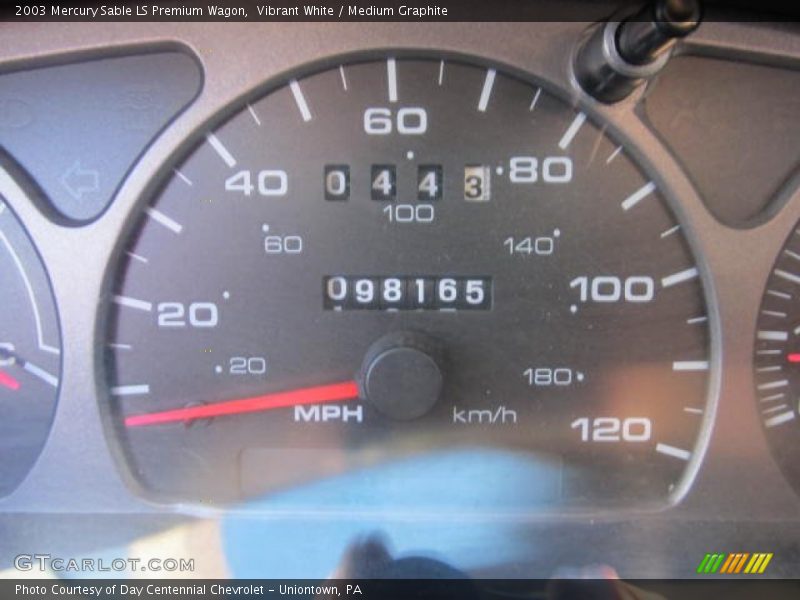 Vibrant White / Medium Graphite 2003 Mercury Sable LS Premium Wagon