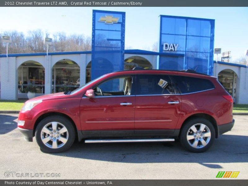 Crystal Red Tintcoat / Cashmere/Ebony 2012 Chevrolet Traverse LTZ AWD