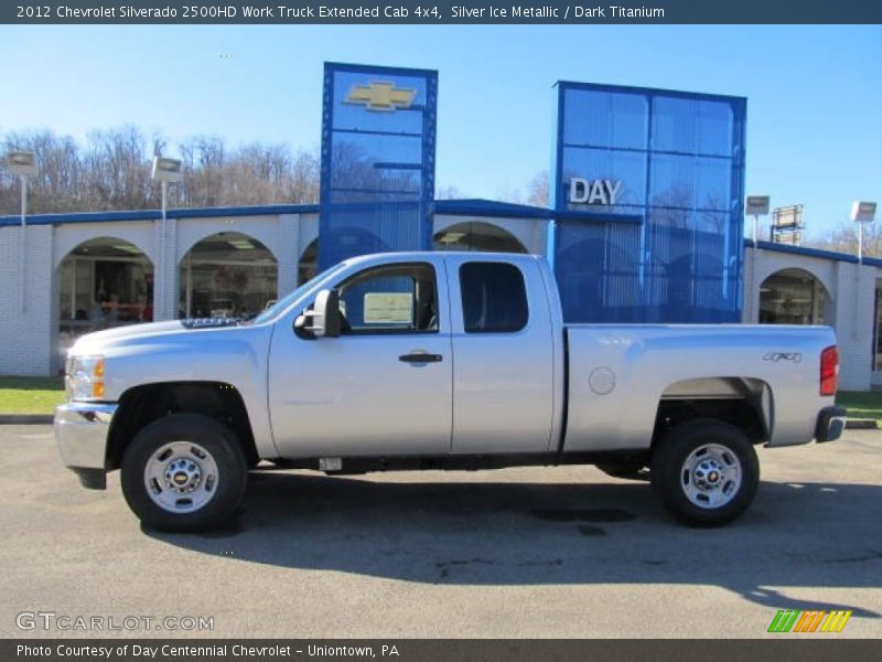 Silver Ice Metallic / Dark Titanium 2012 Chevrolet Silverado 2500HD Work Truck Extended Cab 4x4