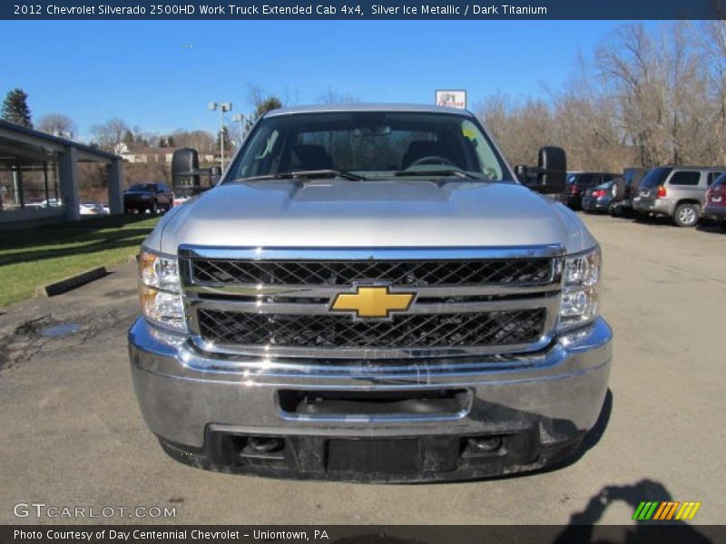 Silver Ice Metallic / Dark Titanium 2012 Chevrolet Silverado 2500HD Work Truck Extended Cab 4x4