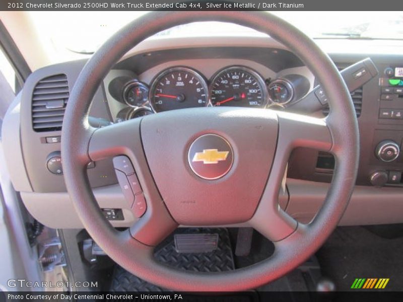 Silver Ice Metallic / Dark Titanium 2012 Chevrolet Silverado 2500HD Work Truck Extended Cab 4x4