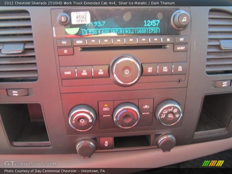 Silver Ice Metallic / Dark Titanium 2012 Chevrolet Silverado 2500HD Work Truck Extended Cab 4x4