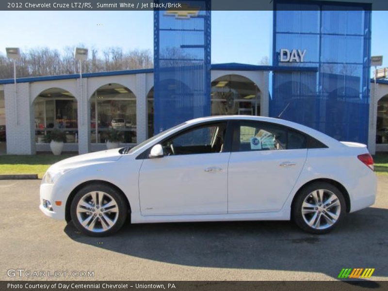 Summit White / Jet Black/Brick 2012 Chevrolet Cruze LTZ/RS