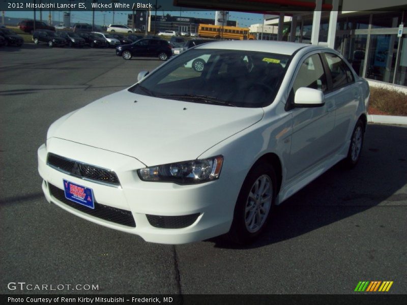 Wicked White / Black 2012 Mitsubishi Lancer ES