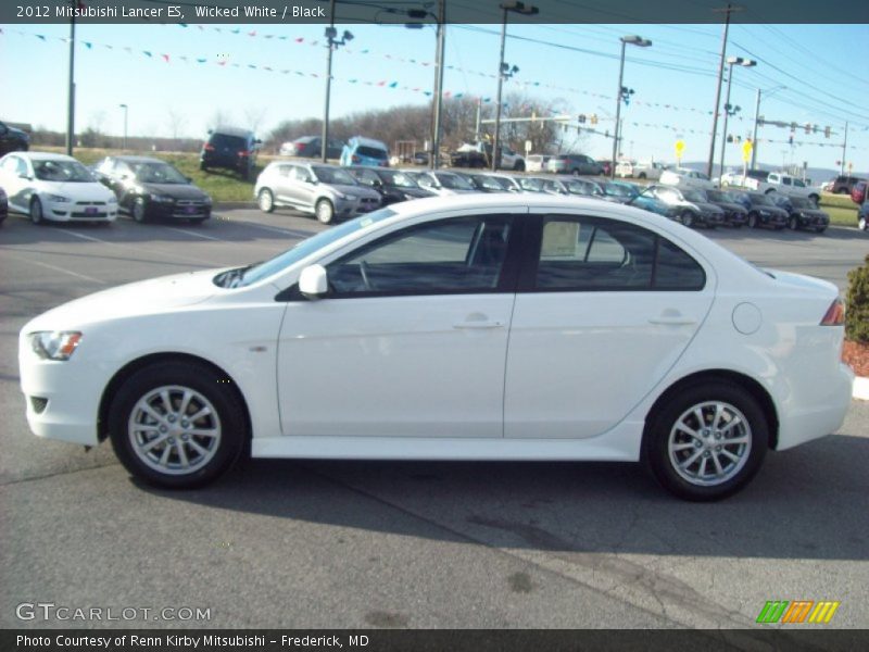 Wicked White / Black 2012 Mitsubishi Lancer ES
