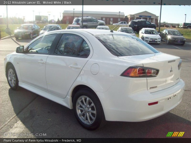 Wicked White / Black 2012 Mitsubishi Lancer ES