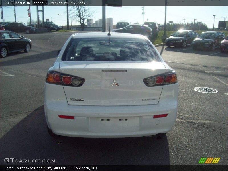 Wicked White / Black 2012 Mitsubishi Lancer ES