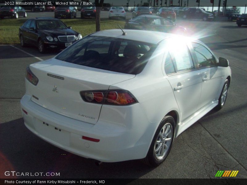 Wicked White / Black 2012 Mitsubishi Lancer ES