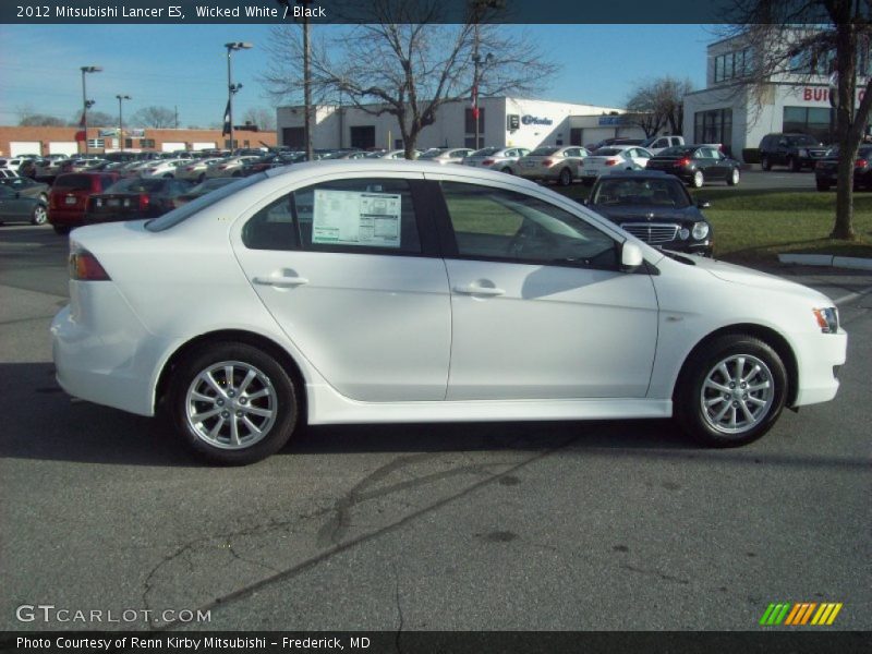 Wicked White / Black 2012 Mitsubishi Lancer ES