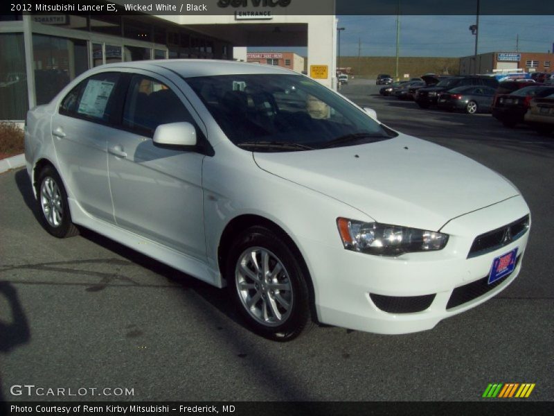 Wicked White / Black 2012 Mitsubishi Lancer ES