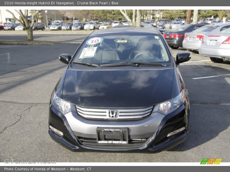 Crystal Black Pearl / Blue 2010 Honda Insight Hybrid EX Navigation