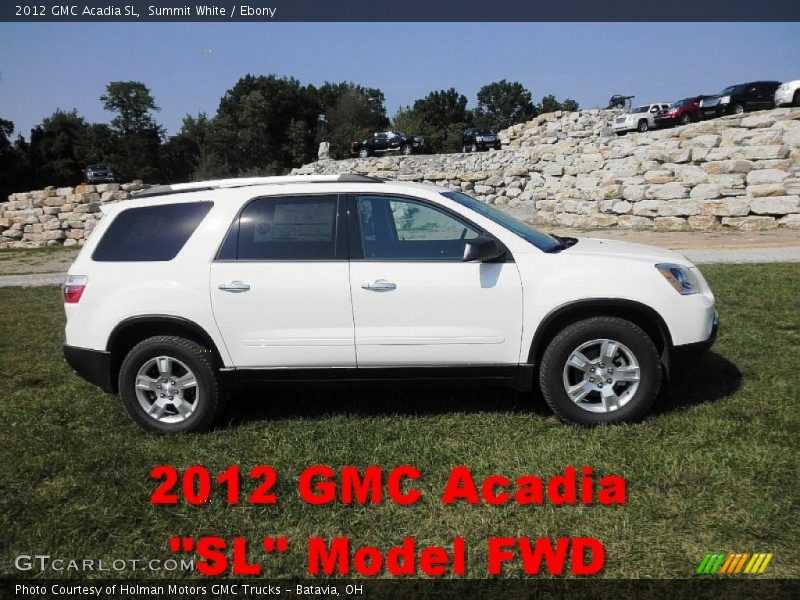 Summit White / Ebony 2012 GMC Acadia SL