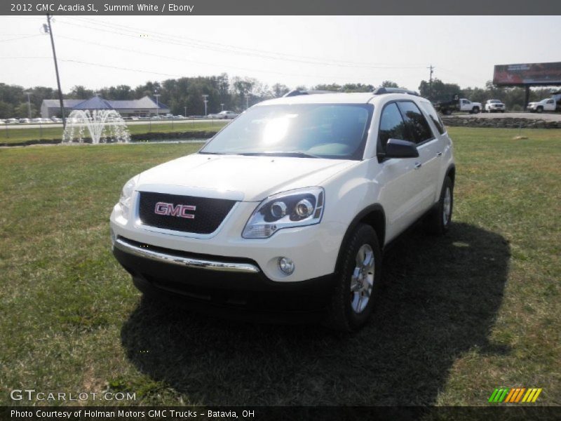 Summit White / Ebony 2012 GMC Acadia SL