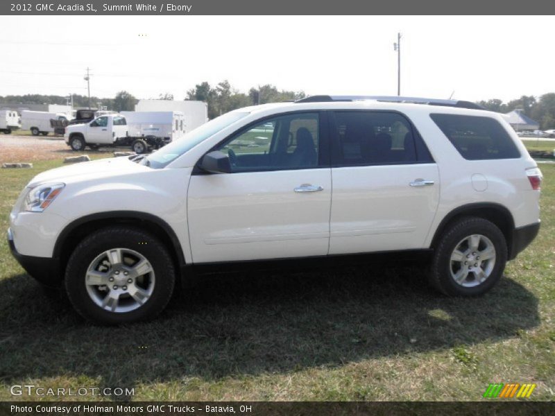 Summit White / Ebony 2012 GMC Acadia SL